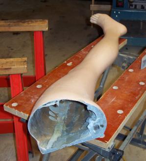 Picture of leg with top sawn off